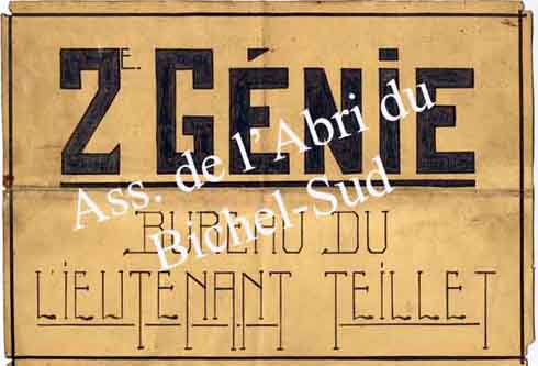 Affiche de la porte de l'atelier